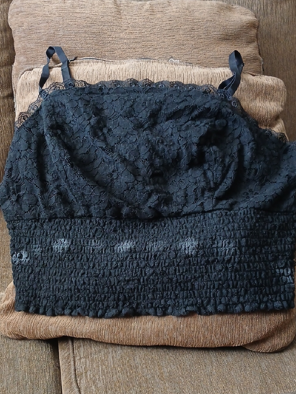 Torrid Lace Smocked Crop Top